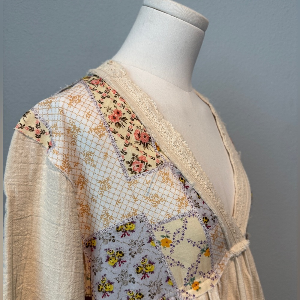 POL Cream Floral Tiered Cotton Maxi Dress - Picture 5 of 8